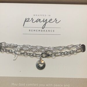 Demdaco Silver and White Bracelet